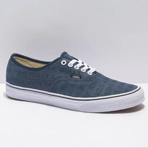 Vans Authentic Deboss Off The Wall Dress Blues Skate Shoes